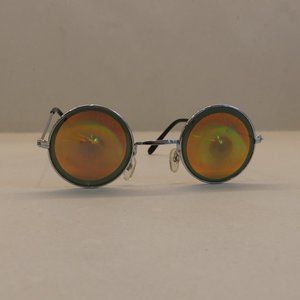 Funny Eyes Vintage Silver Metal Sunglasses